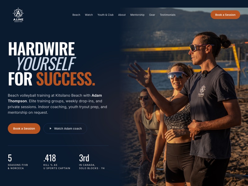 alinecoach.com homepage